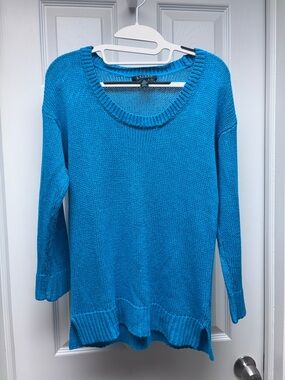 Lauren Ralph Lauren Blue Knit Sweater Size M Lightweight Pullover